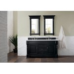 Brookfield 60" Double Vanity Antique Black w/ 3 CM Arctic Fall Solid Surface Top