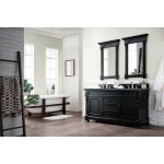 Brookfield 60" Double Vanity Antique Black w/ 3 CM Charcoal Soapstone Quartz Top