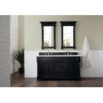 Brookfield 60" Double Vanity, Antique Black w/ 3 CM Ethereal Noctis Quartz Top