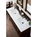 Brookfield 60" Double Vanity Mahogany w/3 CM Arctic Fall Solid Surface Top