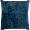 Surya Velvet Deco Dark Blue Pillow Cover 20"H X 20"W