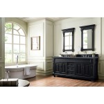 Brookfield 72" Double Vanity Antique Black w/ 3 CM Charcoal Soapstone Quartz Top