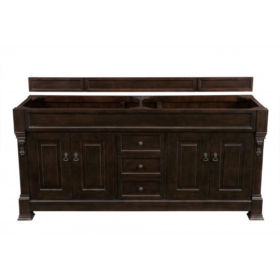 Brookfield 72" Burnished Mahogany Double Vanity