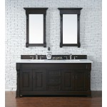 Brookfield 72" Double Vanity Burnished Mahogany w/ 3 CM Classic White Quartz Top