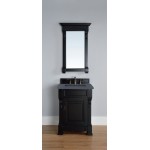 Brookfield 26" Single Vanity Antique Black w/ 3 CM Charcoal Soapstone Quartz Top