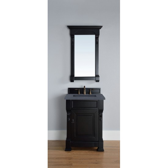 Brookfield 26" Single Vanity Antique Black w/ 3 CM Charcoal Soapstone Quartz Top