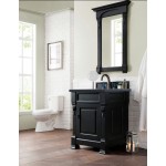 Brookfield 26" Single Vanity Antique Black w/ 3 CM Charcoal Soapstone Quartz Top