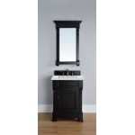 Brookfield 26" Single Vanity Antique Black w/ 3 CM Jasmine Pearl Quartz Top