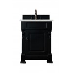 Brookfield 26" Single Vanity, Antique Black w/ 3 CM Ethereal Noctis Quartz Top