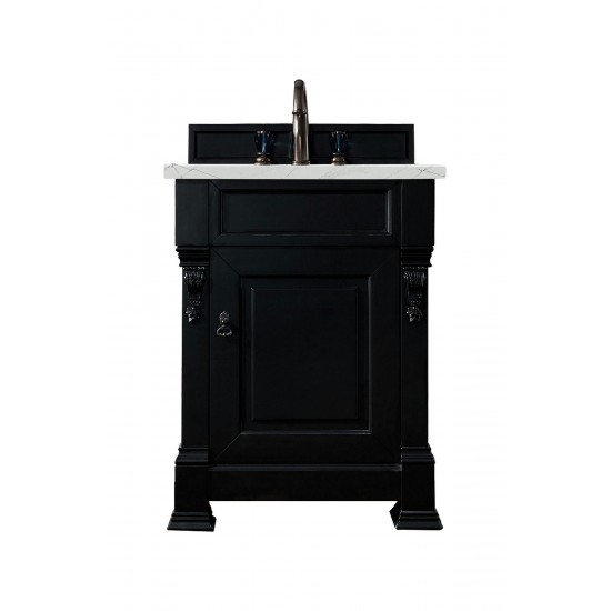 Brookfield 26" Single Vanity, Antique Black w/ 3 CM Ethereal Noctis Quartz Top