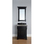 Brookfield 26" Single Vanity, Antique Black w/ 3 CM Grey Expo Quartz Top