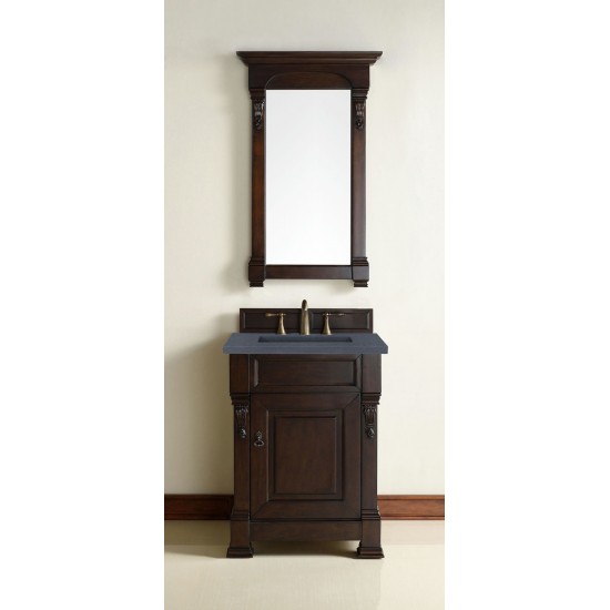 Brookfield 26" Single Vanity Mahogany w/3 CM Charcoal Soapstone Quartz Top