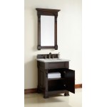 Brookfield 26" Single Vanity Burnished Mahogany w/ 3 CM Jasmine Pearl Quartz Top