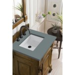 Brookfield 26" Single Vanity, Country Oak w/ 3 CM Cala Blue Quartz Top