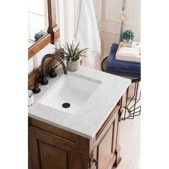 Brookfield 26" Single Vanity Country Oak w/ 3 CM Jasmine Pearl Quartz Top