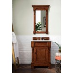 Brookfield 26" Single Vanity, Warm Cherry w/ 3 CM Eternal Serena Quartz Top