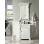 Brookfield 26" Single Vanity, Bright White w/ 3 CM Arctic Fall Solid Surface Top