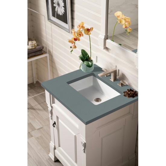 Brookfield 26" Single Vanity, Bright White w/ 3 CM Cala Blue Quartz Top