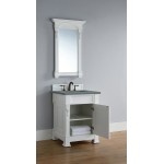 Brookfield 26" Single Vanity, Bright White w/ 3 CM Cala Blue Quartz Top