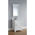 Brookfield 26" Single Vanity, Bright White w/ 3 CM Classic White Quartz Top