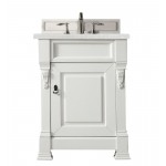 Brookfield 26" Single Vanity Bright White w/ 3 CM Jasmine Pearl Quartz Top