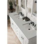 Brookfield 72" Double Vanity, Bright White w/ 3 CM Eternal Serena Quartz Top