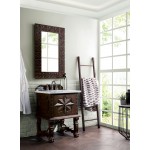 Balmoral 26" Single Vanity Cabinet, Antique Walnut w/ 3 CM Carrara Marble Top