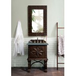 Balmoral 26" Single Vanity Cabinet, Antique Walnut, w/ 3 CM Cala Blue Quartz Top