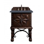 Balmoral 26" Single Vanity Antique Walnut w/ 3 CM Charcoal Soapstone Quartz Top
