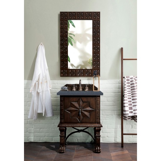 Balmoral 26" Single Vanity Antique Walnut w/ 3 CM Charcoal Soapstone Quartz Top