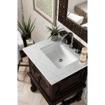 Balmoral 26" Single Vanity Antique Walnut w/ 3 CM Jasmine Pearl Quartz Top