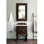 Balmoral 26" Single Vanity, Antique Walnut, w/ 3 CM Eternal Marfil Quartz Top