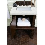 Balmoral 26" Single Vanity, Antique Walnut, w/ 3 CM Ethereal Noctis Quartz Top