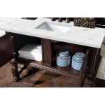 Balmoral 48" Single Vanity, Antique Walnut, w/ 3 CM Ethereal Noctis Quartz Top