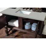 Balmoral 48" Single Vanity, Antique Walnut, w/ 3 CM Eternal Serena Quartz Top