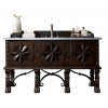 Balmoral 60" Antique Walnut Single Vanity w/ 3 CM Carrara Marble Top