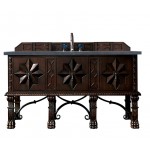 Balmoral 60" Single Vanity Antique Walnut w/ 3 CM Charcoal Soapstone Quartz Top