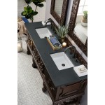 Balmoral 72" Double Vanity Antique Walnut w/ 3 CM Charcoal Soapstone Quartz Top