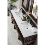 Balmoral 72" Double Vanity Antique Walnut w/ 3 CM Jasmine Pearl Quartz Top