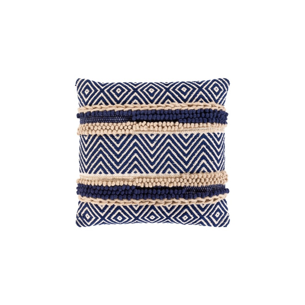 Surya Avalon Beige Pillow Shell With Polyester Insert 18"H X 18"W