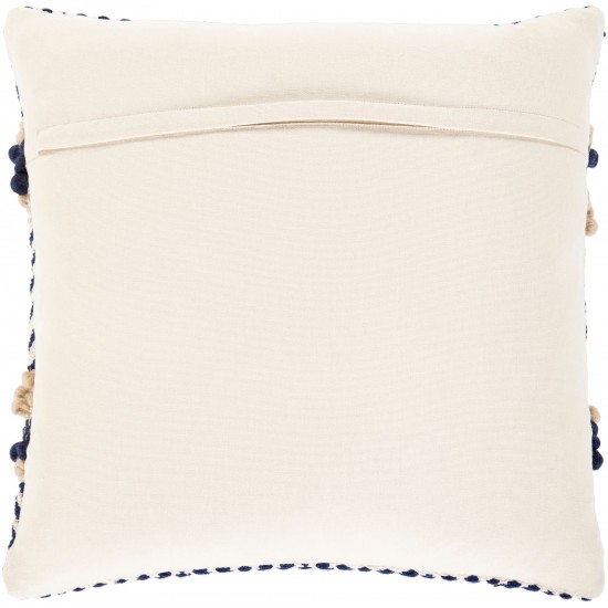 Surya Avalon Beige Pillow Shell With Polyester Insert 18"H X 18"W