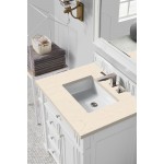 Bristol 30" Single Vanity, Bright White, w/ 3 CM Eternal Marfil Quartz Top