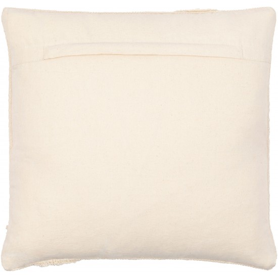 Surya Azibo Pillow Shell With Down Insert 22"H X 22"W Light Beige