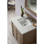 Bristol 30" Single Vanity Whitewashed Walnut w/ 3 CM Jasmine Pearl Quartz Top