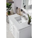 Bristol 36" Single Vanity Bright White w/ 3 CM Eternal Jasmine Pearl Quartz Top