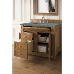 Bristol 36" Single Vanity, Saddle Brown, w/ 3 CM Cala Blue Quartz Top