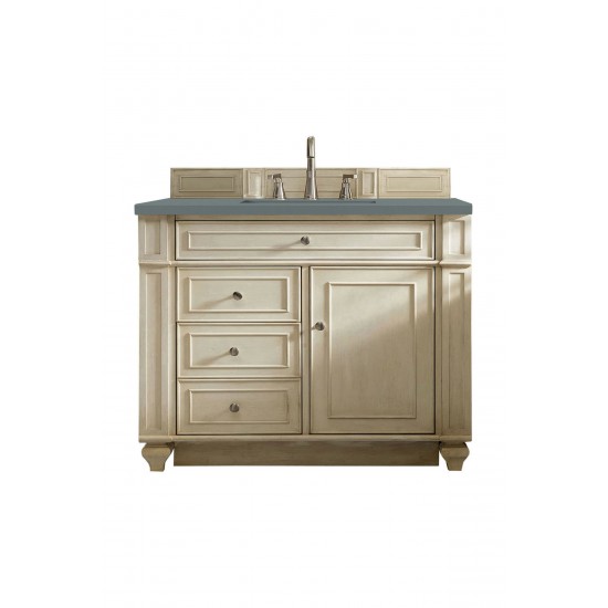 Bristol 36" Single Vanity, Vintage Vanilla, w/ 3 CM Cala Blue Quartz Top