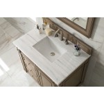 Bristol 36" Single Vanity Walnut w/3 CM Arctic Fall Solid Surface Top