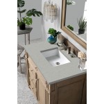 Bristol 36" Single Vanity, Whitewashed Walnut, w/ 3 CM Eternal Serena Quartz Top