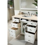 Bristol 48" Single Vanity, Bright White, w/ 3 CM Eternal Marfil Quartz Top